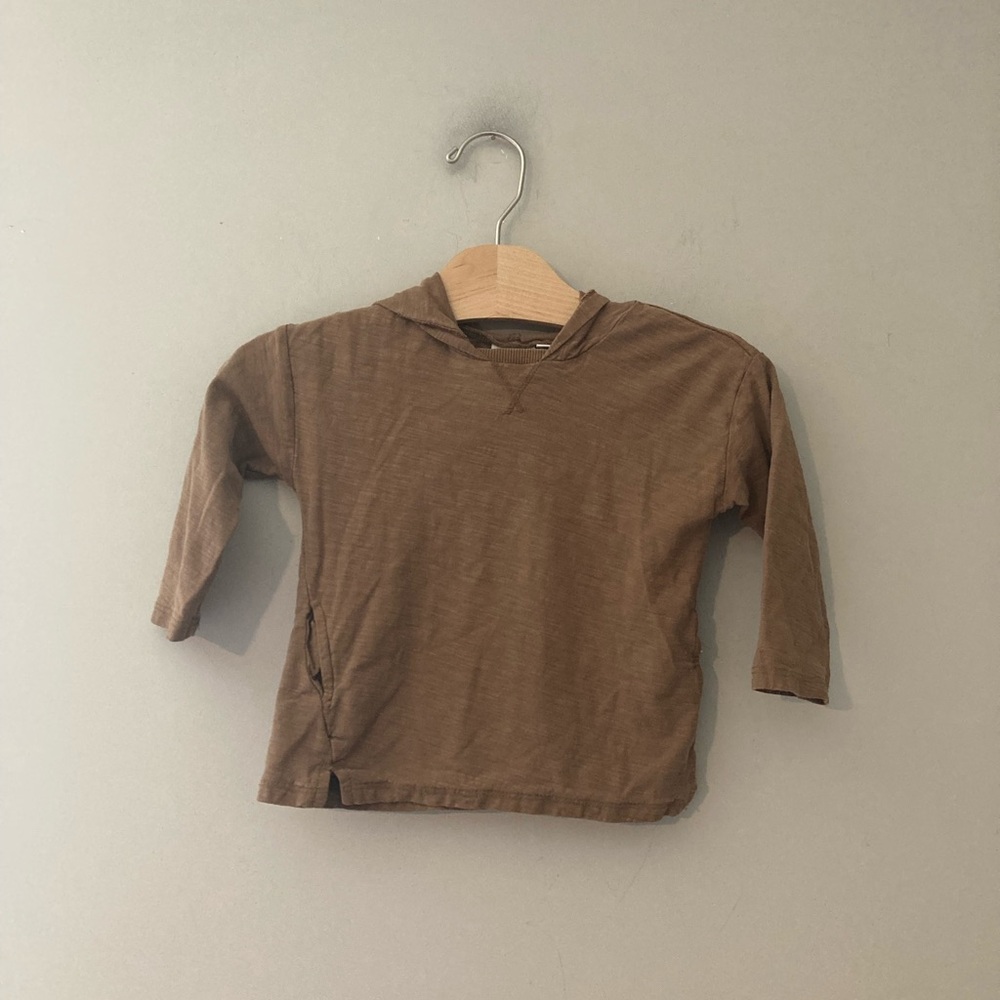 $14 ADD ON Zara boys 12-18m tee brown t-shirt hoodie gap old navy boys